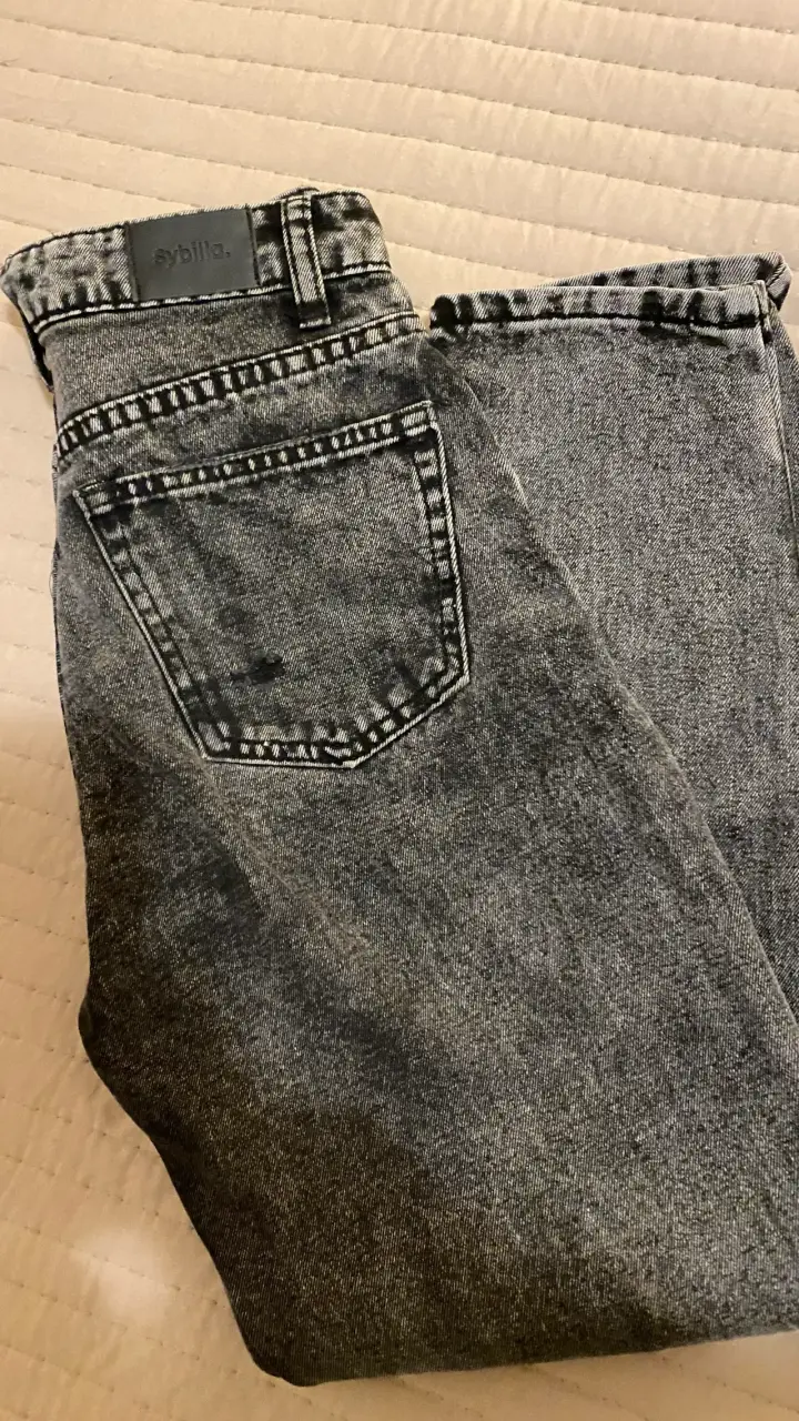 Jeans grises desgastados Sybilla para mujer - 2