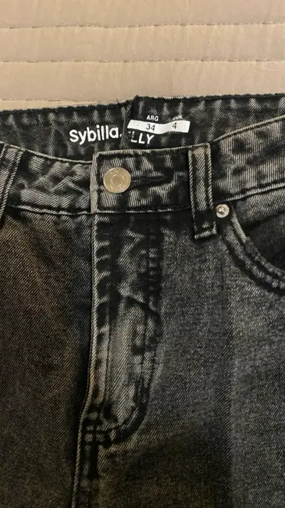 Jeans grises desgastados Sybilla para mujer - miniatura 3