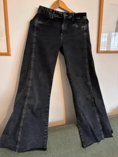 Pantalones de mezclilla anchos negros LPK - miniatura 1