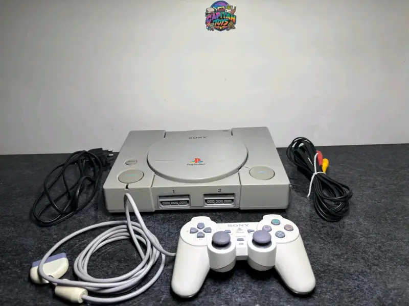 Consola PlayStation 1 fat con control y cables - 1