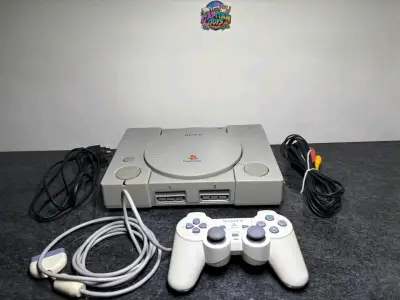 Consola PlayStation 1 fat con control y cables - miniatura 1