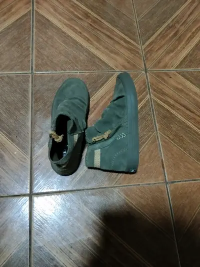Botines de gamuza verde para niño - miniatura 1