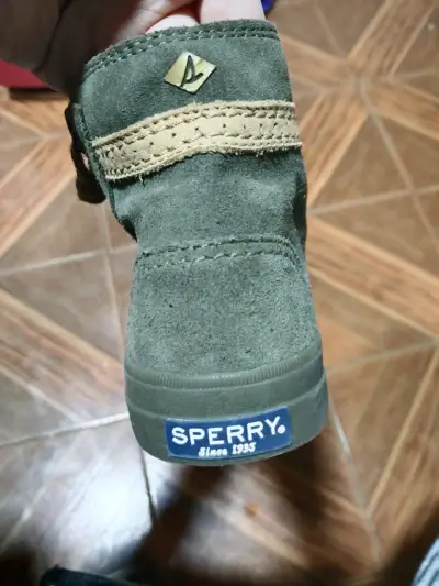 Botines de gamuza verde para niño - miniatura 3