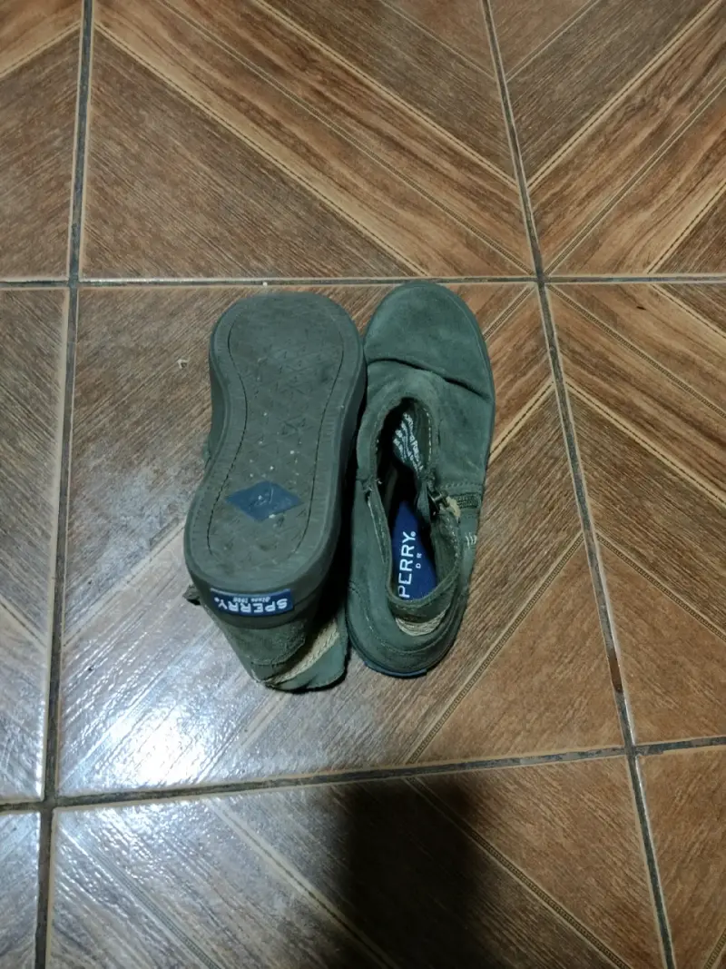 Botines de gamuza verde para niño - 4