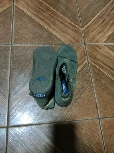 Botines de gamuza verde para niño - miniatura 4