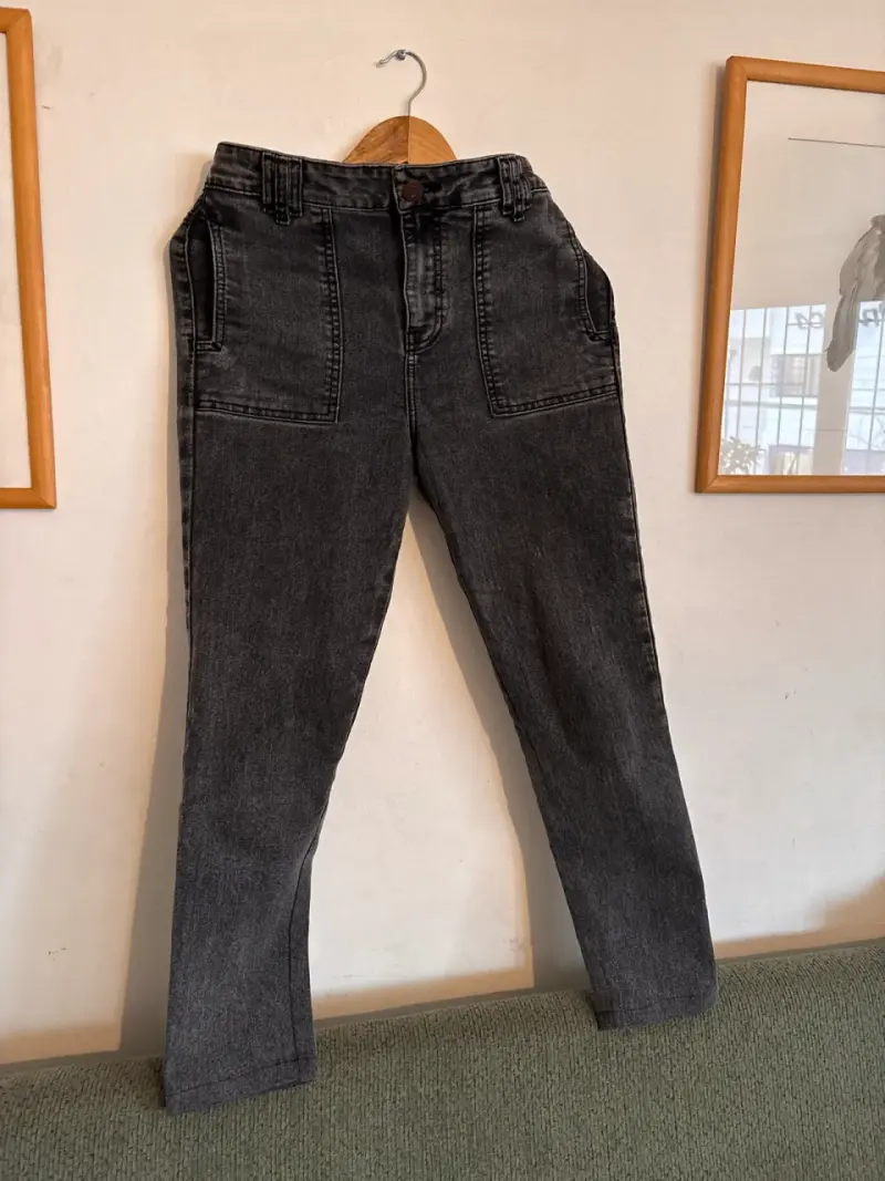 Jeans negros de mezclilla para mujer talla 40 - 2