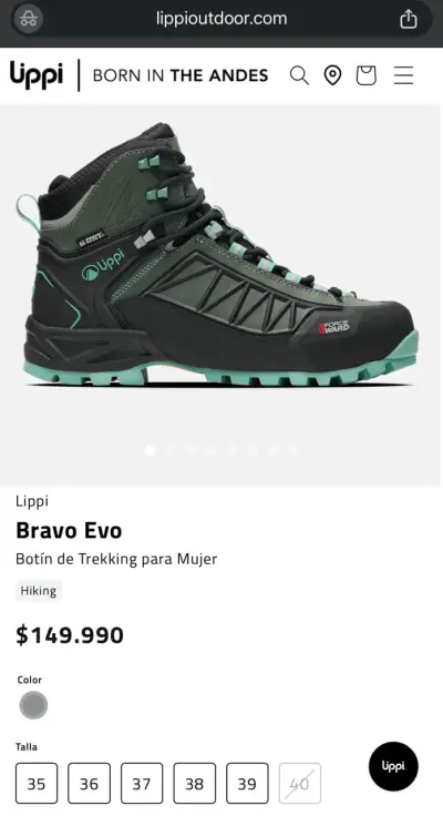 Botines de trekking Lippi Bravo Evo para mujer. 38 - miniatura 2