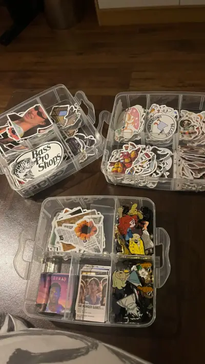 Caja organizadora transparente con stickers variados - miniatura 5