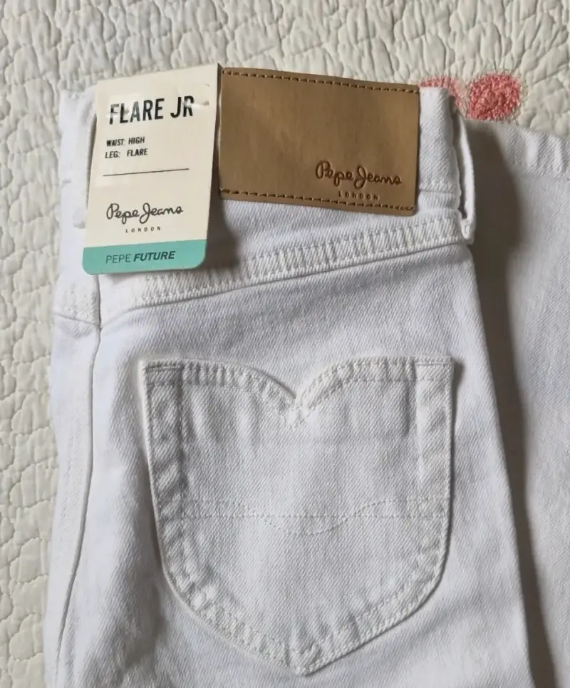 Jeans blancos Pepe Jeans Flare Jr para niña - 1