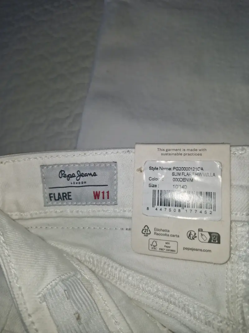 Jeans blancos Pepe Jeans Flare Jr para niña - 2