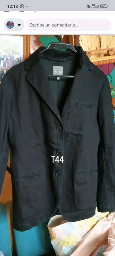 Blazer de mujer a cuadros gris talla M - miniatura 6
