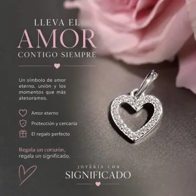 Colgante de Corazón con Cristales Brillantes - miniatura 2