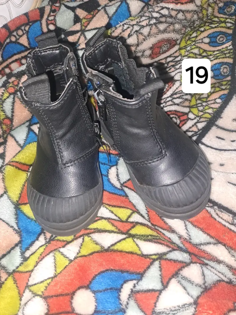 Botines negros para niños talla 19 - 3
