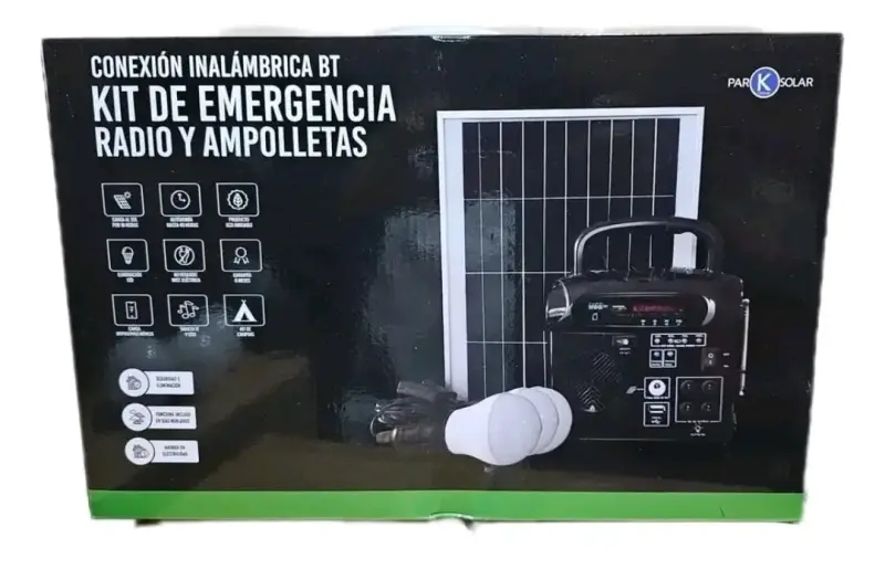 Kit Emergencia PoweBank Radio Y 3 Luces Parksolar - 1