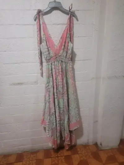 Vestido largo bohemio estampado floral - miniatura 1
