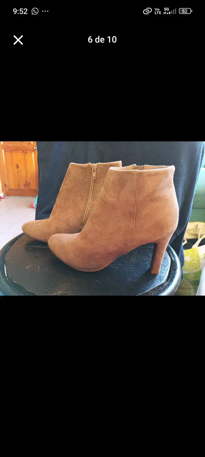 Botines de cuero negro con plataforma - 2