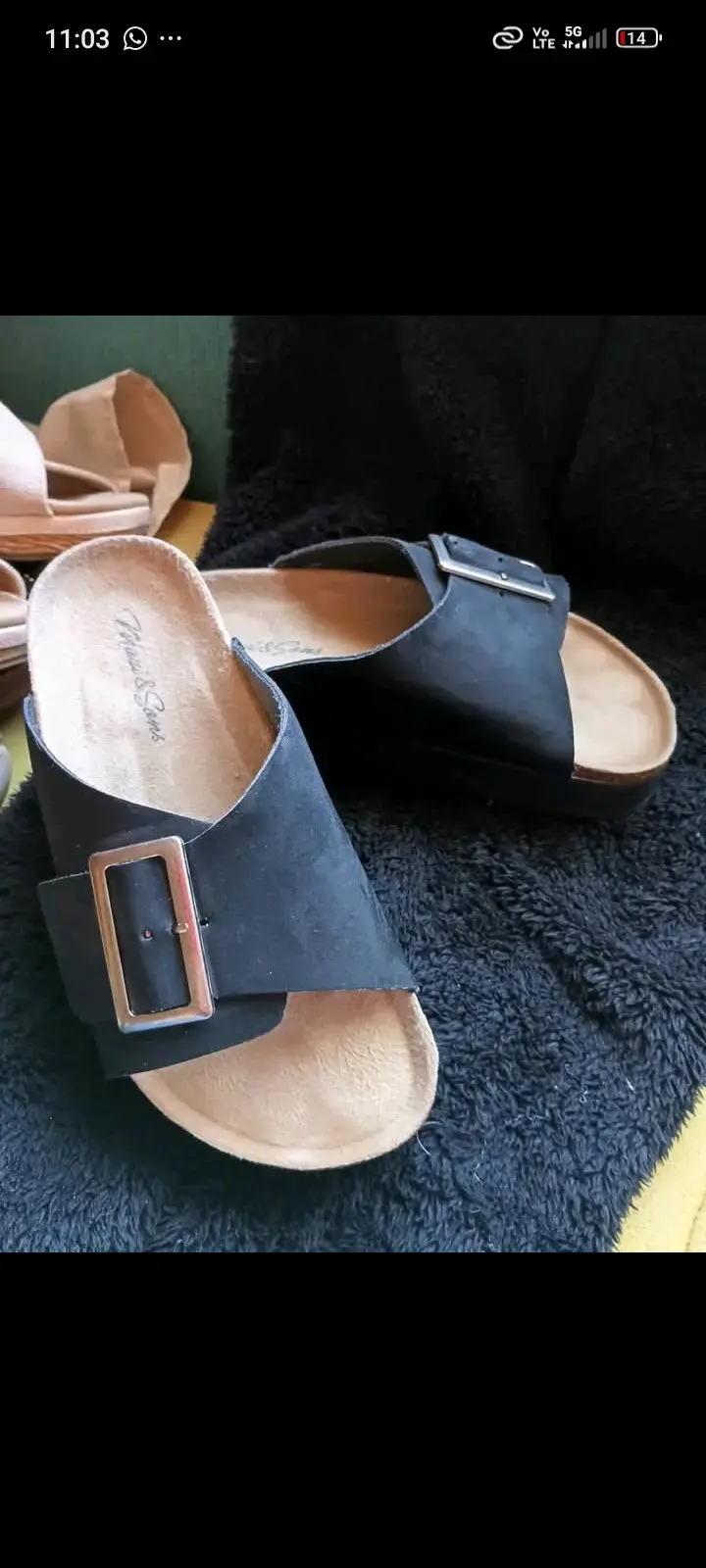 Botines de cuero negro con plataforma - 5