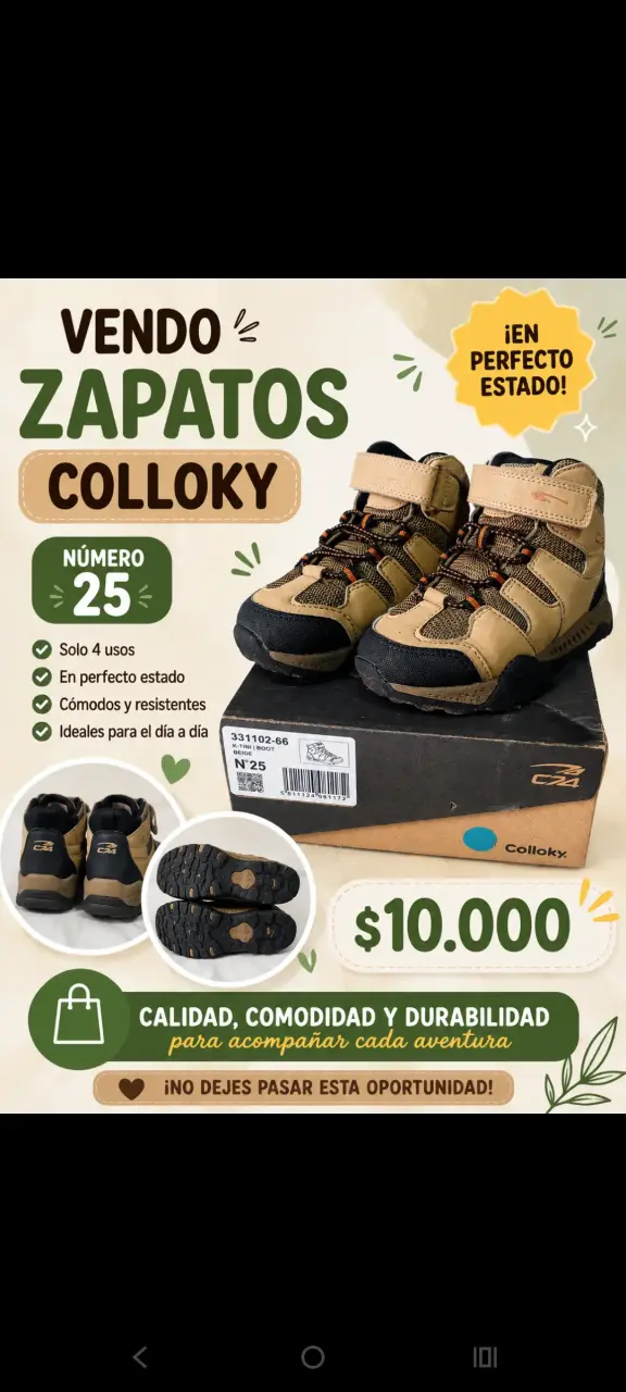 Zapatos Colloky para niños en perfecto estado