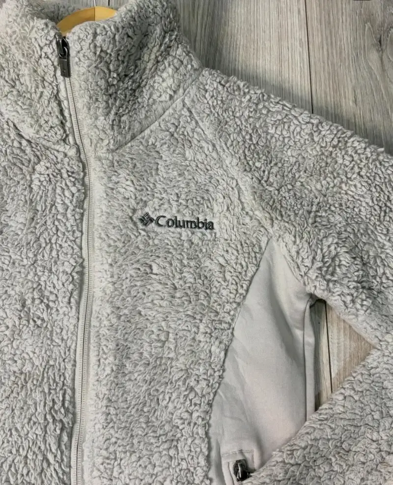 Chaqueta de lana polar Columbia gris para mujer - 3