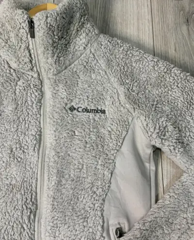 Chaqueta de lana polar Columbia gris para mujer - miniatura 3