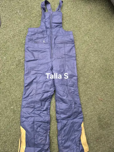 Pantalón de nieve azul talla S con tirantes - miniatura 1