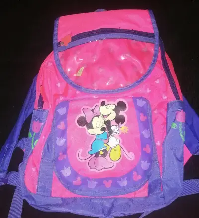 Mochila infantil Minnie y Mickey rosa y morada - miniatura 1