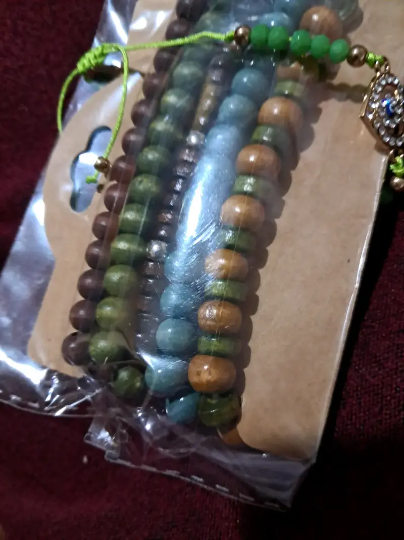 6m. Pulseras e madera colorido - 3
