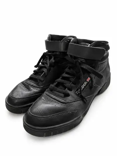 Zapatillas negras Reebok de cuero mujer - miniatura 1