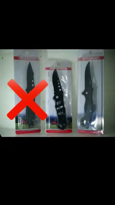 Cuchillo plegable táctico negro - miniatura 2