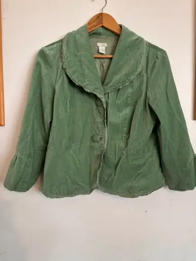 Chaqueta verde de algodón Odille talla 12 - miniatura 1
