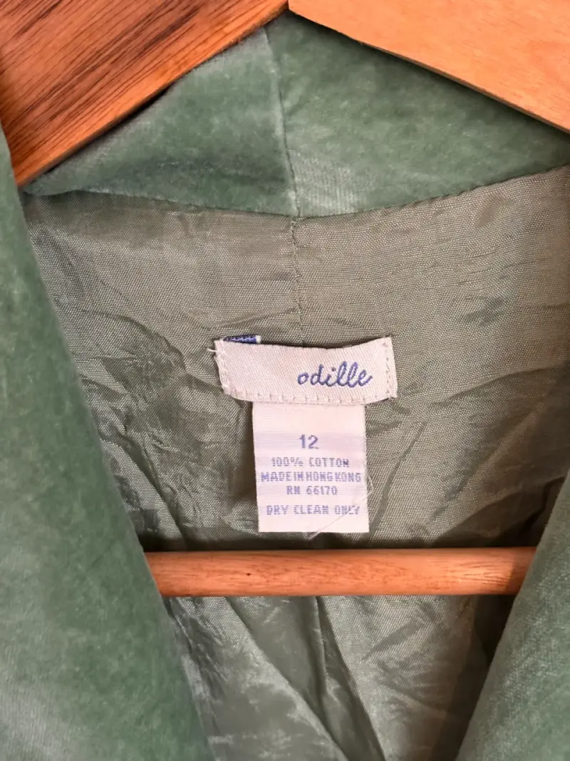 Chaqueta verde de algodón Odille talla 12 - 2