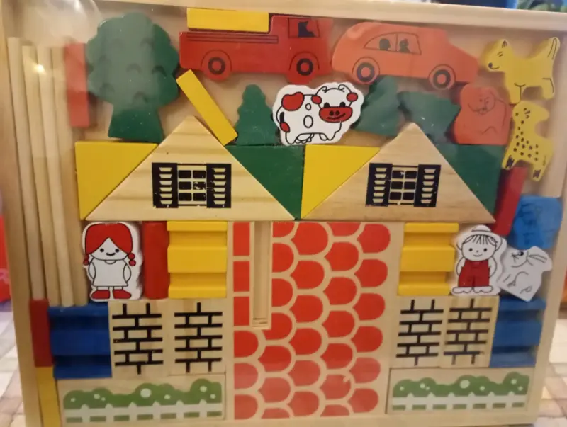 mini Juego de bloques de madera para niños - 3