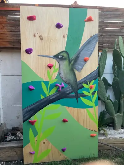 Panel de escalada para niños con diseño de aves - miniatura 1