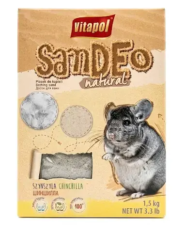 Arena de baño para chinchillas Vitapol 1.5 kg - 2