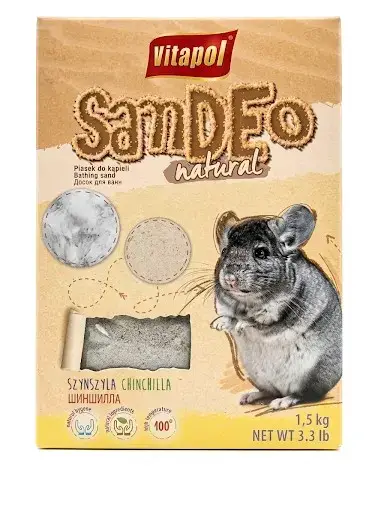 Arena de baño para chinchillas Vitapol 1.5 kg - miniatura 2