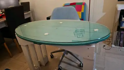 Escritorio, mesa hecha a mano (pallet) más silla - miniatura 5