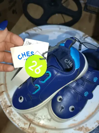 Zapatillas de niño azul con diseño de oso - miniatura 3