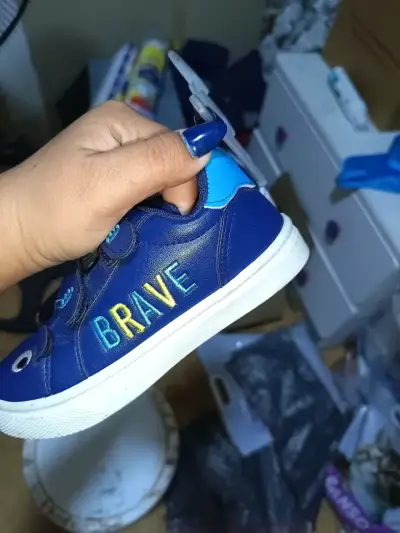 Zapatillas de niño azul con diseño de oso - miniatura 4