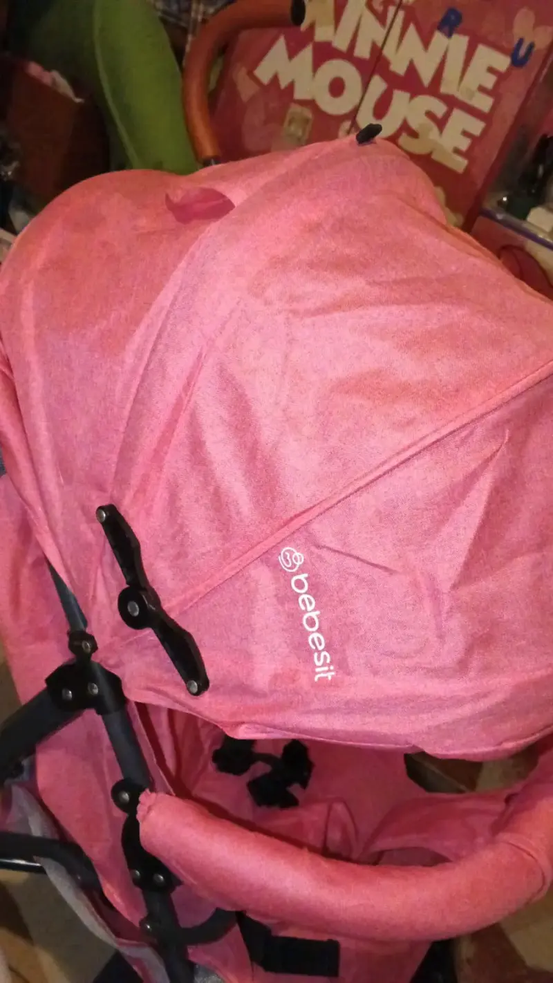 Coche de bebé rosa Bebesit plegable - 3