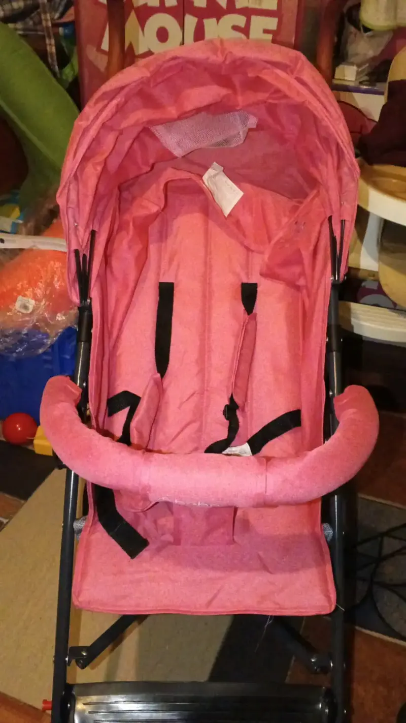 Coche de bebé rosa Bebesit plegable - 4