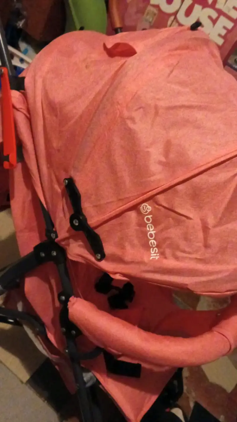 Coche de bebé rosa Bebesit plegable - 5