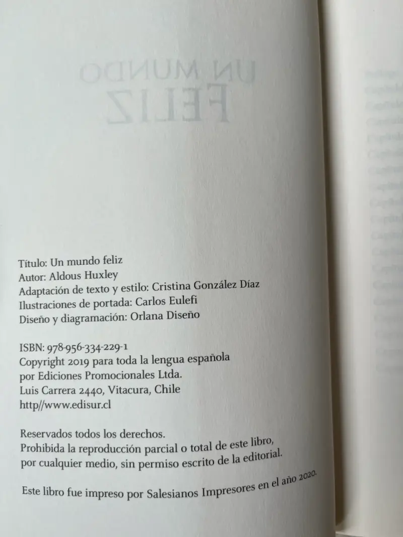 Libro Un Mundo Feliz de Aldous Huxley - 3