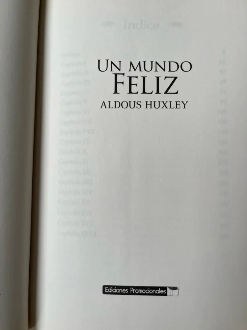 Libro Un Mundo Feliz de Aldous Huxley - 4
