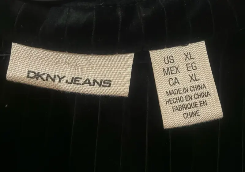 Blazer terciopelo negro a rayas. DKNY Jeans - 5