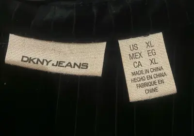 Blazer terciopelo negro a rayas. DKNY Jeans - miniatura 5