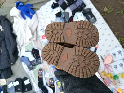 Botines de cuero para niños color marrón - miniatura 3