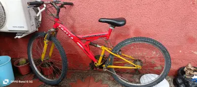 Bicicleta Montaña Fratta Doble Suspensión Roja - miniatura 1