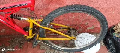 Bicicleta Montaña Fratta Doble Suspensión Roja - miniatura 5