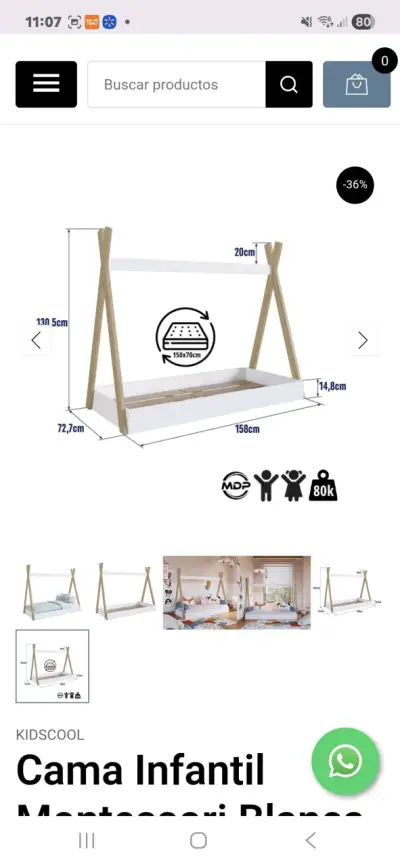 Cama Infantil Montessori - miniatura 4