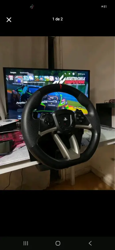 Volante de juego para PlayStation con pedales - miniatura 1